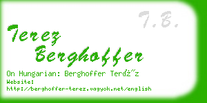 terez berghoffer business card